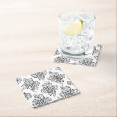 Elegant Black White Grape Bunches Wine Fruit Lover Kartonnen Onderzetters (Insitu)