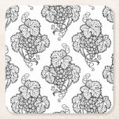 Elegant Black White Grape Bunches Wine Fruit Lover Kartonnen Onderzetters (Voorkant)