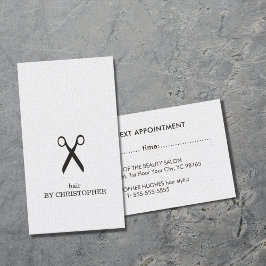 Elegant Black&White Hair Stylist Appointcard Afsprakenkaartje