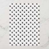 Elegant Black White Halloween Cocktail Gold Folie Uitnodiging (Achterkant)