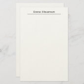 Elegant Black & White Handwriting Professional Briefpapier (Voorkant / Achterkant)