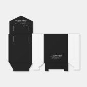 Elegant Black White Hartelijk dank Bedankdoosjes (Uitgevouwen)