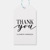Elegant Black White Hartelijk dank voor cadeautjes Cadeaulabel (Achterkant)