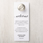 Elegant Black White Hartelijk dank voor de gasten  Deurhanger (Op knop)