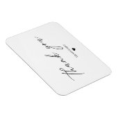 Elegant Black White Heart Weddenschap Hartelijk da Magneet (Rechterzijde)