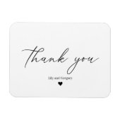 Elegant Black White Heart Weddenschap Hartelijk da Magneet (Horizontaal)