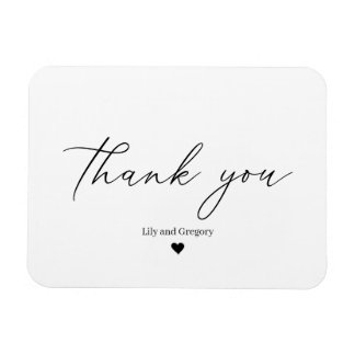 Elegant Black White Heart Weddenschap Hartelijk da Magneet