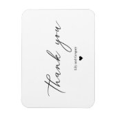 Elegant Black White Heart Weddenschap Hartelijk da Magneet (Verticaal)
