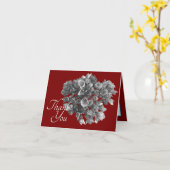 Elegant Black White Hydrangea Botanical Thank You Kaart (Gele Bloem)