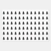 Elegant Black White-kerstboompatroon Inpakpapier Vel (Voorkant 2)