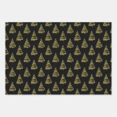 Elegant Black White-kerstboomschilfers cadeau Inpakpapier Vel (Voorkant 2)