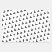 Elegant Black White-kerstboomschilfers cadeau Inpakpapier Vel (Voorkant 3)