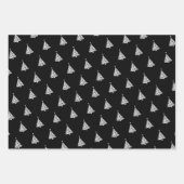 Elegant Black White-kerstboomschilfers cadeau Inpakpapier Vel (Voorkant 2)