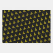 Elegant Black White-kerstboomschilfers cadeau Inpakpapier Vel (Voorkant)