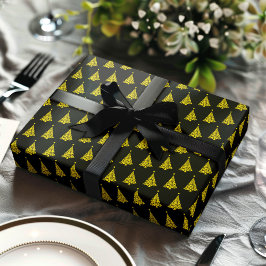 Elegant Black White-kerstboomschilfers cadeau Inpakpapier Vel