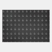 Elegant Black White-kerstboomschilfers cadeau Inpakpapier Vel (Voorkant)