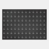 Elegant Black White-kerstboomschilfers cadeau Inpakpapier Vel (Voorkant 3)