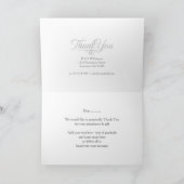 Elegant Black White Lace Hartelijk dank Bedankkaart (Binnen)