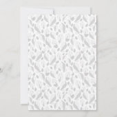 Elegant Black White Leaf Pattern Botanical Wedding Kaart (Achterkant)