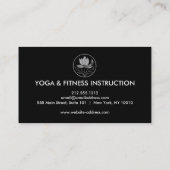Elegant Black & white Lotus Flower Logo Yoga Visitekaartje (Achterkant)