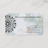Elegant Black & white Lotus Flower Logo Yoga Visitekaartje (Achterkant)
