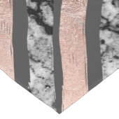 Elegant Black White Marble Roos Gold Brusstrokes Korte Tafelloper (Hoek)