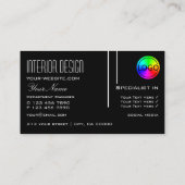 Elegant Black White met Logo Professional Modern Visitekaartje (Achterkant)