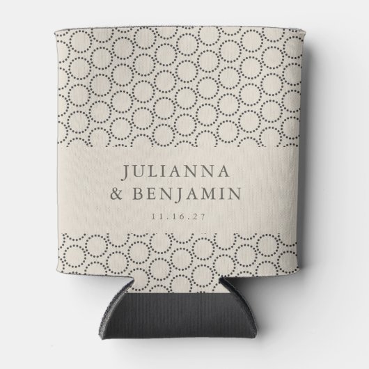 Elegant Black White Mid Century Mod Custom Wedding Blikjeskoeler (Voorkant)