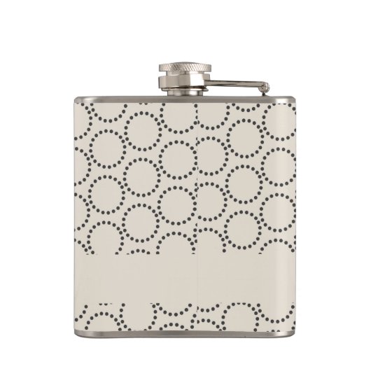 Elegant Black White Mid-Century Mod Custom Wedding Heupfles (Achterkant)