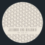 Elegant Black White Mid-Century Mod Custom Wedding Ronde Sticker<br><div class="desc">Gepersonaliseerde Elegant Black White,  Midden-Century Modern Custom Wedding Classic Round Sticker</div>