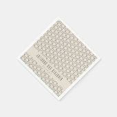 Elegant Black White Mid-Century Mod Custom Wedding Servet (Hoek)