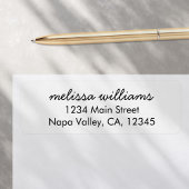 Elegant Black White Minimal Return Address Etiket