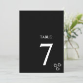 Elegant Black & White Minimalist Weddenschap Bedankkaart (Staand voorkant)