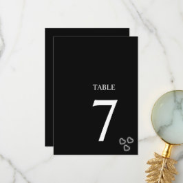 Elegant Black & White Minimalist Weddenschap Bedankkaart