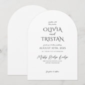 Elegant Black & White Minimalist Weddenschap Kaart (Voorkant / Achterkant)