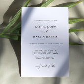 Elegant Black & White Minimalist Weddenschap Kaart