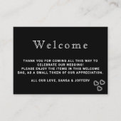 Elegant Black & White Minimalist Weddenschap Plaatskaartje (Voorkant)