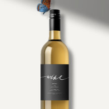 Elegant Black & White Modern Calligraphy Wedding