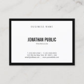 Elegant Black White Modern Minimalistic Trendy Visitekaartje (Achterkant)