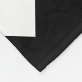 Elegant Black White Modern Monogram Fleece Deken (Hoek)