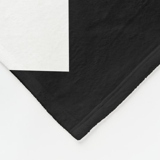 Elegant Black White Modern Monogram Fleece Deken (Hoek)