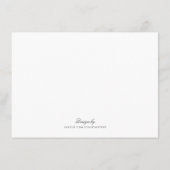 Elegant Black White Monogram Aangepaste kledingind Notitiekaartje (Achterkant)