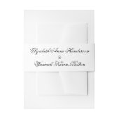 Elegant Black White Monogram Calligraphy Wedding Uitnodigingen Wikkel (Voorkant Voorbeeld)