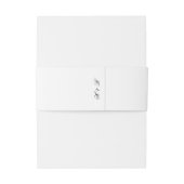 Elegant Black White Monogram Calligraphy Wedding Uitnodigingen Wikkel (Achterkant Voorbeeld)