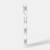 Elegant Black White Monogram Tufed Case-Mate iPhone Case (Achterkant / Links)