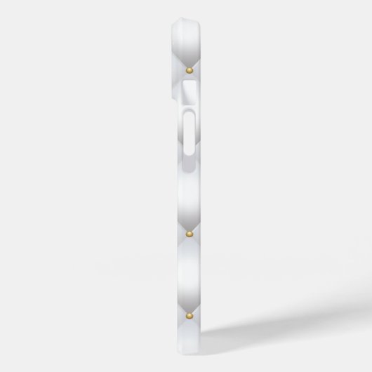 Elegant Black White Monogram Tufed Case-Mate iPhone Case (Achterkant / Links)