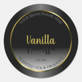 Elegant Black White Ombre Product Label Gold Lijst (Voorkant)