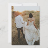 Elegant Black & White Overlay Photo Wedding Kaart (Achterkant)