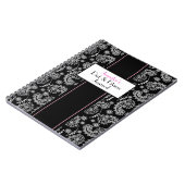 Elegant Black & White Paisley Custom Journal Notitieboek (Linkerzijde)