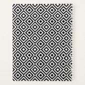 Elegant Black & White Patterned Monogrammed Modern Planner (Achterkant)